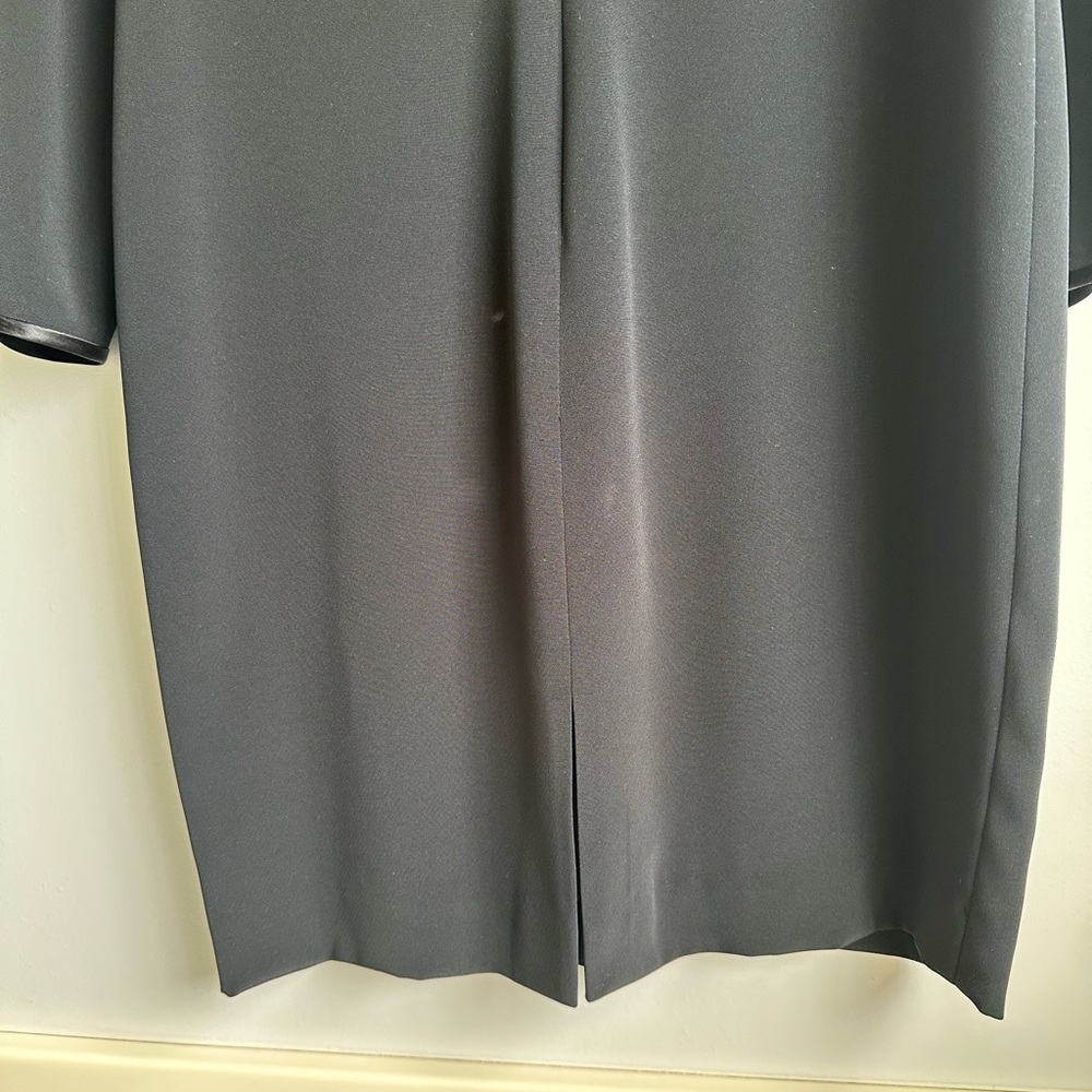 Jones New York Black Tie Dress Size 8 Posh Funeral Dress. Timeless! Silky fabric - Picture 3 of 10